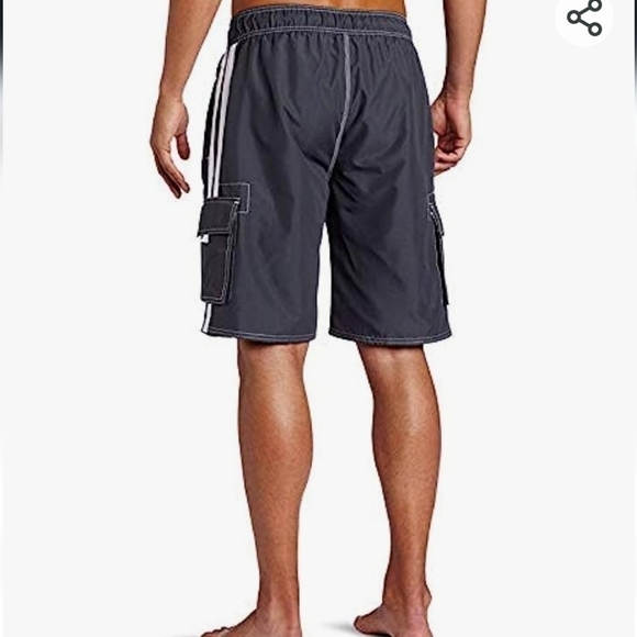 Kanu Surf Barracuda Swim Trunks Charcoal NWT - Picture 4 of 10